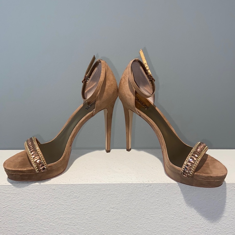 Carlos Santana Rae Sandal Heels Brûlée